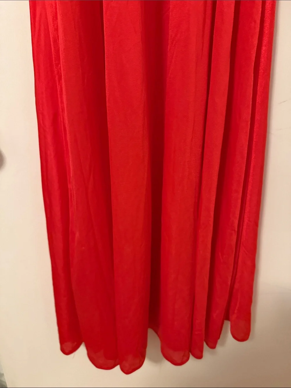 Vintage Erica Loren New York Red Nightgown White Lace OS One Size Flowy Retro - Picture 6 of 10